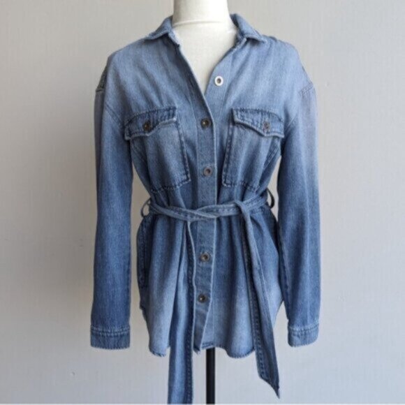 Bella Dahl denim ombre belted jacket - Picture 4 of 8